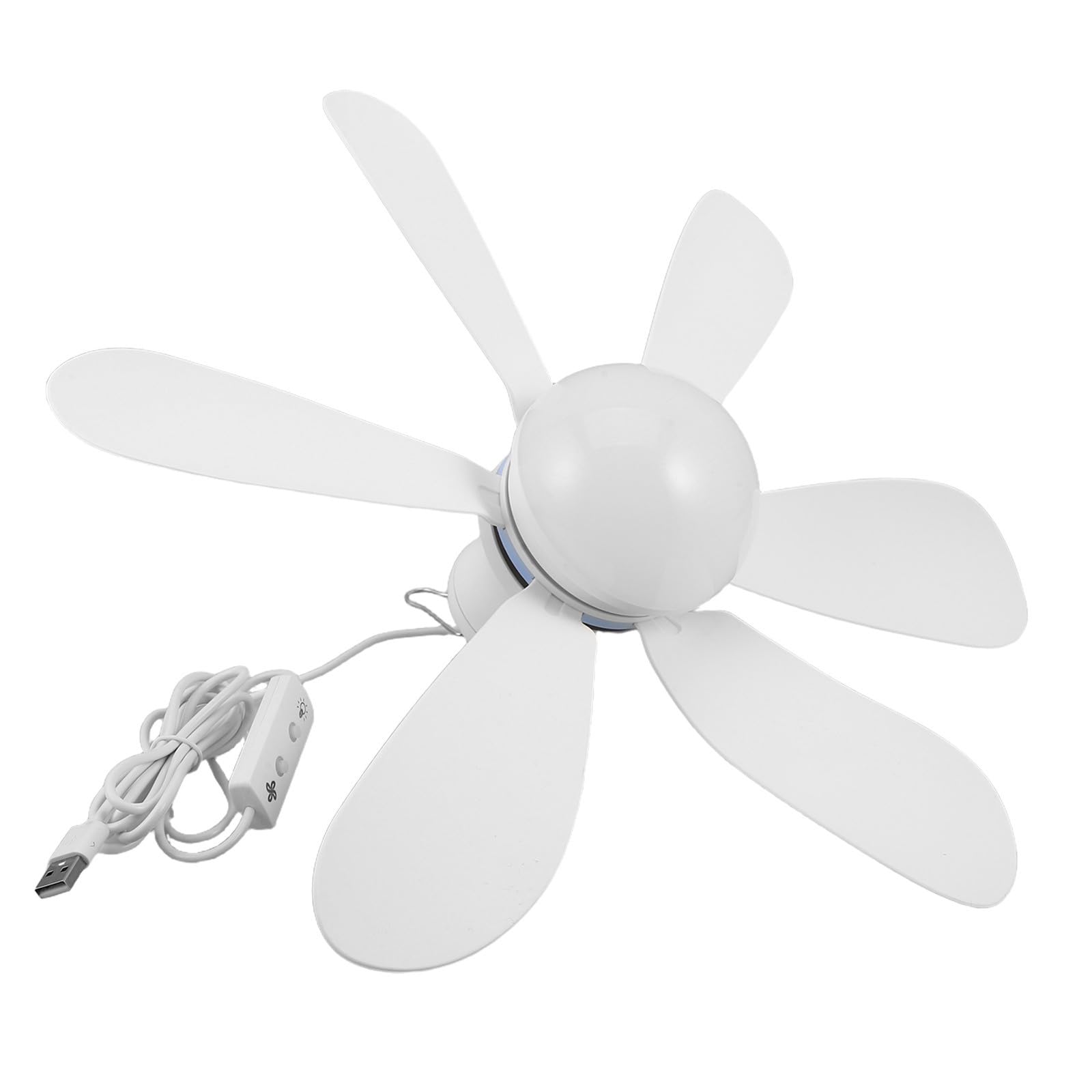 Ventilador de Techo Mini USB Blanco de Plástico Silencioso Portátil