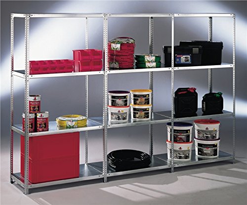 Fachbodenregal Schraub,Grundf.,2500x1000x800mm,FL 230kg,grau