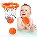 Produktbild NASHRIO Baby Bad Spielzeug Spaß Basketball Korb und Ball Set, Jungen und Mädchen Bad Spielzeug Geschenk Set 3 Bälle