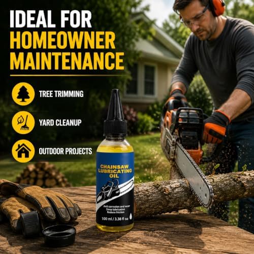 Chainsaw Bar & Chain Oil, Anti-Wear Chain Lubricant, 100ml + Towels (1 Pc) — view 4