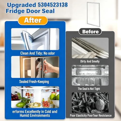 Image of Upgraded 5304523138 Refrigerator Door Gasket for Frigidaire Electrolux | 41.75″x28.8″ 5304523138 Replace 4960976 AP6979836 PS12746500 Fresh Food Door Gasket Replacement Fit FFHI1835VS0 FFTR2045VD0
