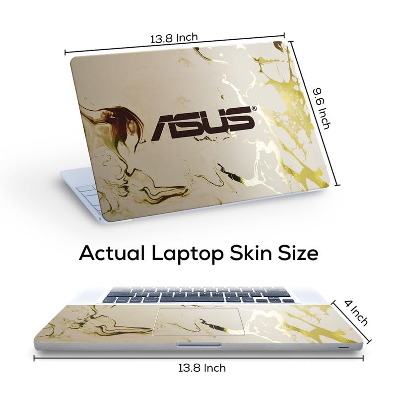 Image of Galaxsia Marble D8 Full Vinyl Laptop Skin /Sticker /Cover for 14 Inches Laptops Laminated-Removable-HD Quality Compatible for Hp-Dell-Sony-Lenovo-Asus etc.(13.8x9.6 Inches)