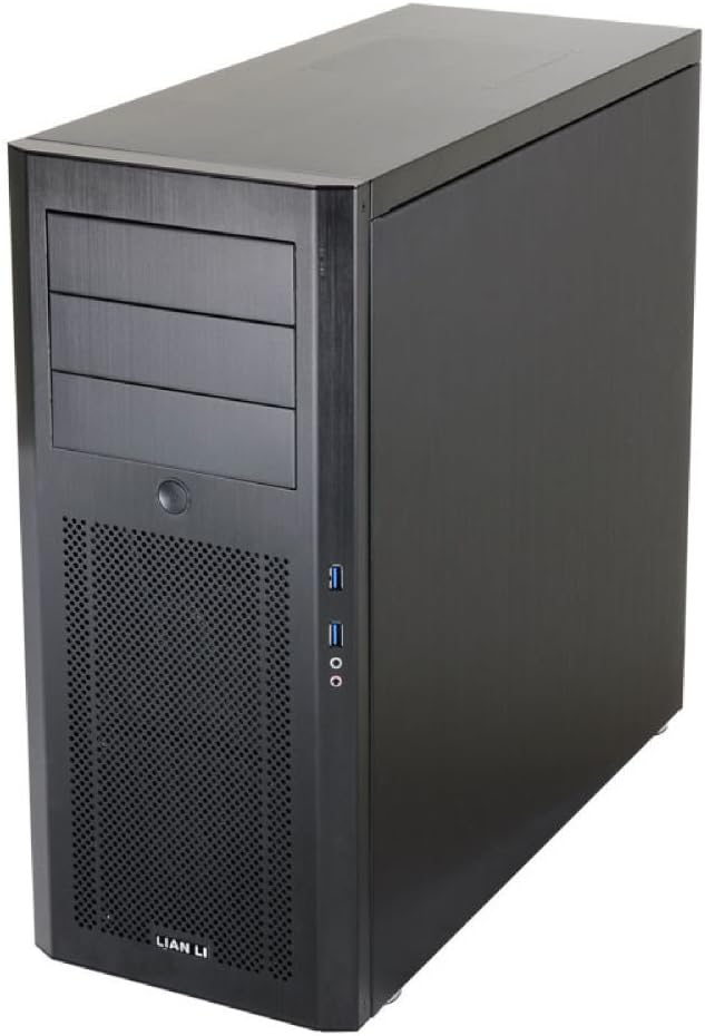 Lian-li Case Pc-10nb Mid Tower Chassis Matx Atx Usb3.0 Aluminum Case Black