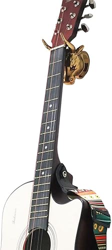 Miniatura 5 de Hidear Soporte de gancho para guitarra y ukelele Bull Art para bajo, guitarra eléctrica y acústica y ukelele