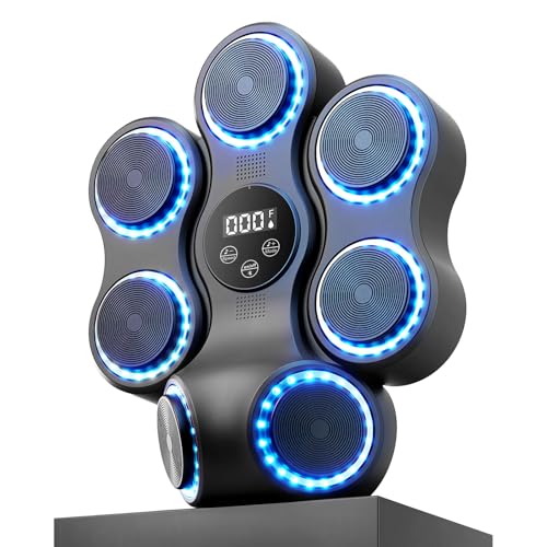 JKOKPMG Máquina de Boxeo Musical - Equipo de Entrenamiento de Boxeo Electrónico con Bluetooth para Montar en Pared, con 11 Modos, para Niños y Adultos JKOKPMG Máquina de Boxeo Musical - Equipo de Entrenamiento de Boxeo Electrónico con Bluetooth para Montar en Pared, con 11 Modos, para Niños y Adultos
