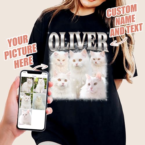 JIX & JOKY Custom Your Own Bootleg Rap Shirts with Dog Faces Custom Pet Shirt for Men Graphic Tshirt Gift Idea for Pet Lovers2