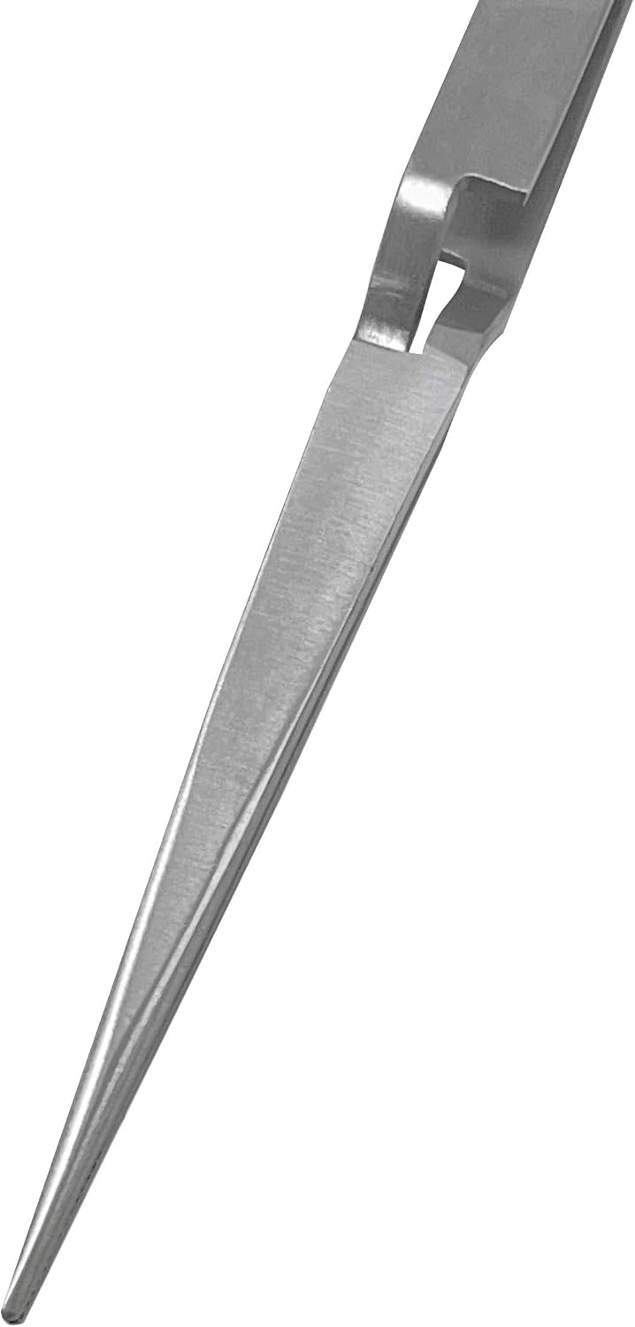 6-1/2" 165 mm Stainless Steel Cross-Locking Pointed Jewelry Making Tweezers
