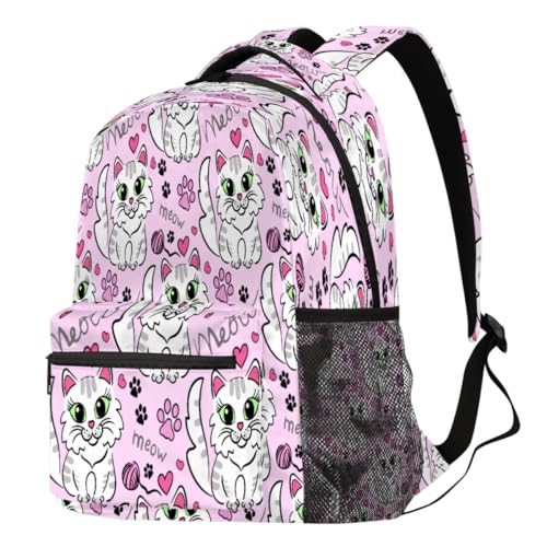 Sac à dos chatons mignons grand format pour ordinateur portable et loisirs