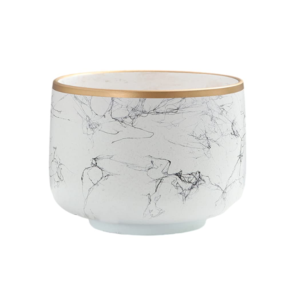 Vasi da Giardino Fioriera in Ceramica da 5/6/7" - Vaso per fioriera per Interni/Esterni con Foro di drenaggio e Vassoio, Ciotola per Piante Phnom Penh per Fiori o Verde