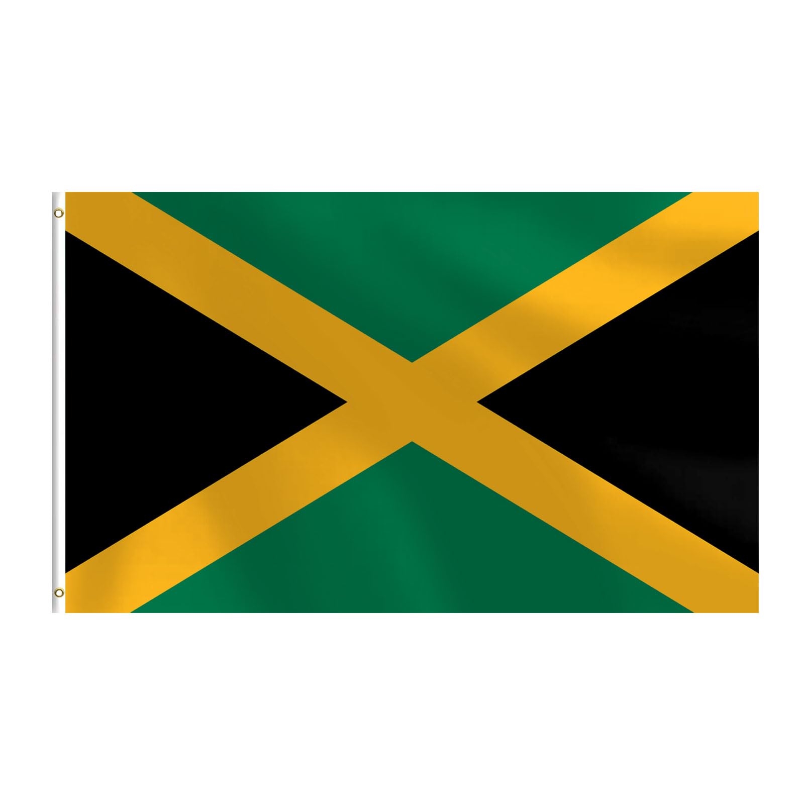 Jamaican Flag 3x5 FT Heavy Duty Jamaica Flag Double Stitched Vivid Color Fade Proof Outdoor Decor With Brass Grommets(Jamaica)