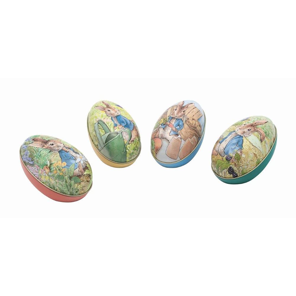  PETER RABBIT EGG BOX 美品 Elite Gift Boxes Peter Rabbit Medium Tin Easter Eggs 110 x 67 x