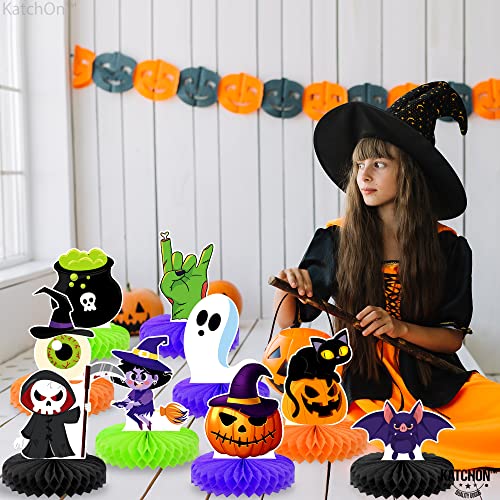 Image of KatchOn, Halloween Honeycomb Centerpieces - Pack of 9 | Halloween Party Table Decorations | Halloween Party Table Centerpieces for Kids Halloween Birthday Party Decorations | Halloween Table Decor