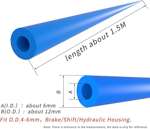 Miniatura 2 de 4.9 ft/lote Amortiguador interno de la carcasa del marco de la bici manguera de la manga de la espuma de la manguera del cable de la bicicleta