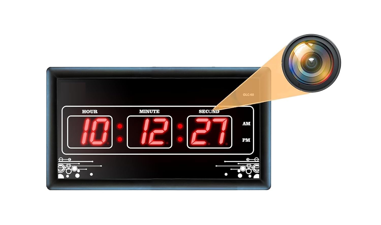 Zinzo Smart Digital Spy Wall Clock Security Camera 4K Full HD Spy Camera Wall Clock Hidden with Video Recording and HD Voice Quality Watch Live 24 Hours Motion Detection(32GB SD Card Free).-image-8