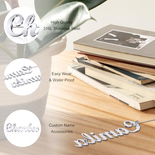 Image of Custom Lapel Pin for Women Men - Name Brooch Pin Personalized Stainless Steel for Wedding Business Party - Gold /Silver /Black Customized Jewelry Gifts