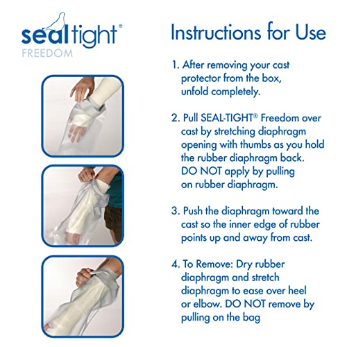 Brownmed - Seal-Tight Freedom Cast & Bandage Protector - Kid's Leg & Foot Cast Cover for Showers & Swimming - Durable Shower Bag for Leg Cast - Pediatric Leg