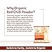 Organic Tattva Red Chili Powder (7 oz/200 gm) - Cold Ground Organic Chili Powder with Natural Oils, Aroma & Color - Powdered Chilli for Seasoning, Marinade & Everyday Cooking - USDA Certified Spices