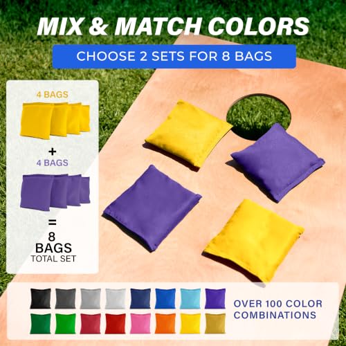 Image of GoSports Classic Cornhole Bean Bags Set of 4-16 Colors Available - Regulation All Weather, Mix and Match