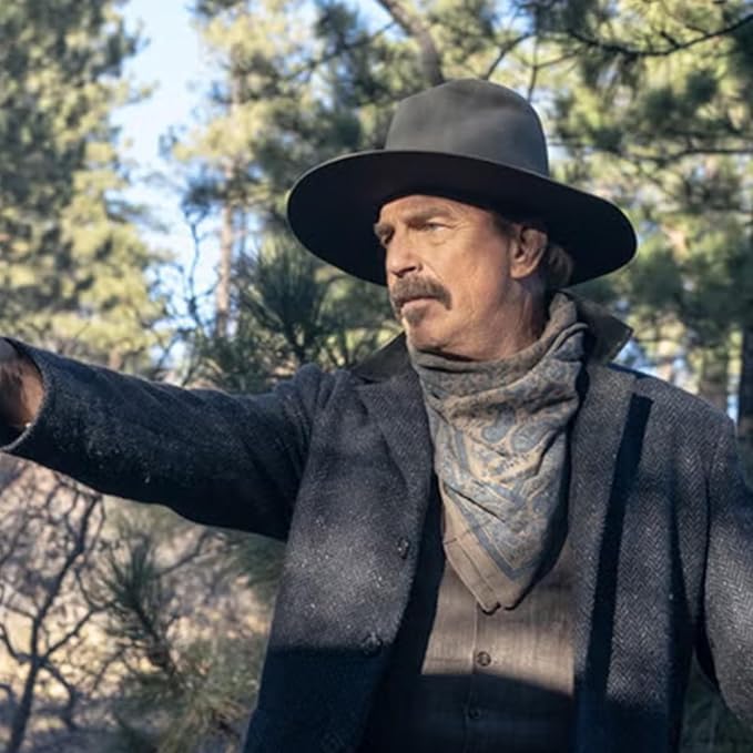 Kevin Costner Horizon An American Saga Grey Wool Western Cowboy Trench Coat2