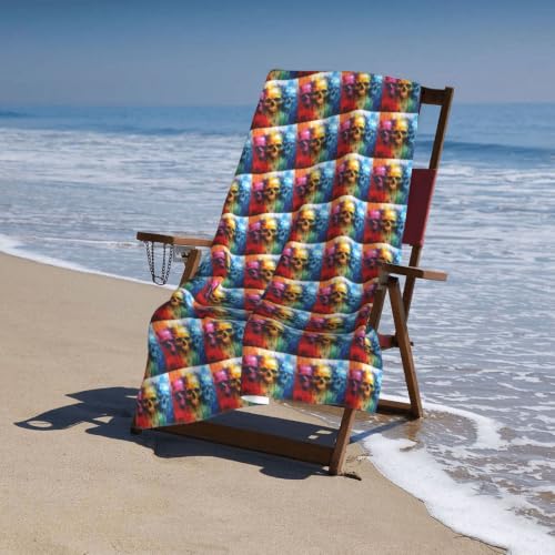 Toalla de playa de calaveras ideal para tus vacaciones de natación y yoga 8