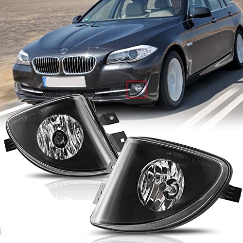 ROXX Fog Lights Compatible with 2010 2011 2012 2013 BMW 528i 535i 550i xDrive Sedan, 2012 2013 BMW ActiveHybrid 5 Sedan Fog Lamp Assembly Driver Passenger Replacement