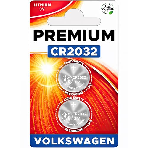 Key Fob Battery Replacement CR2032 for Volkswagen VW (Jetta Tiguan Atlas Passat Golf Beetle Taos GTI ID4 CC Touareg Routan Eos Rabbit Arteon) Key Remote