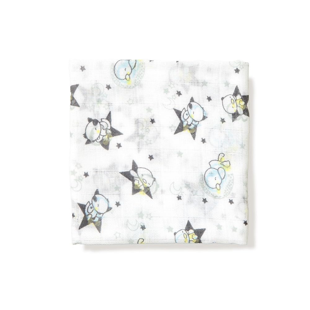 Interbaby Mussola Di Cotone Neonato Con Stampe Grigie 200 g