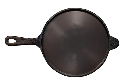 RudraEco Pre-Seasoned Super Smooth Cast Iron Tawa for Dosa/Roti/Chapathi - (Diameter: 10.25 Inches / 26 cm, 2.1 Kg)