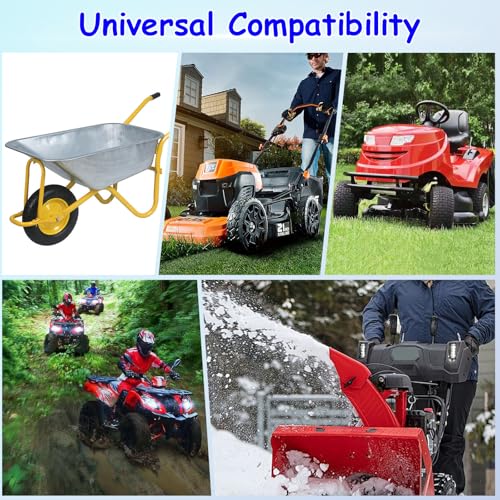 Image of 15x6.00-6 inch Inner Tubes 2-Pack Heavy Duty with TR14 Straight Valve Stem Premium Replacement 6.00 /6.50-6 Lawn Mower ATVs Go Karts Golf Carts Razor Dirt Quad Wheelbarrow Snow Blowers (2)