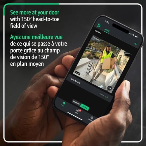 Blink Video Doorbell β Head-to-toe HD view, two-year battery, simple setup. Sync Module Core included β System (Black) - 2