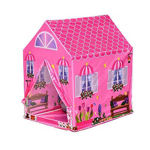 Image of Doll House Tent for Kids - Extremely Light Weight, Water Proof theme tent house- for 3 to 15 Years Kids (Doll House) (Pink)