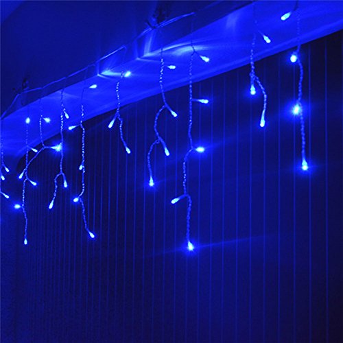Preisvergleich Produktbild VINGO LED Eisregen Lichternetz Lichterkette Wasserdicht für Wedding Weihnachten Festlich außen Schaufenster (600leds Blau)