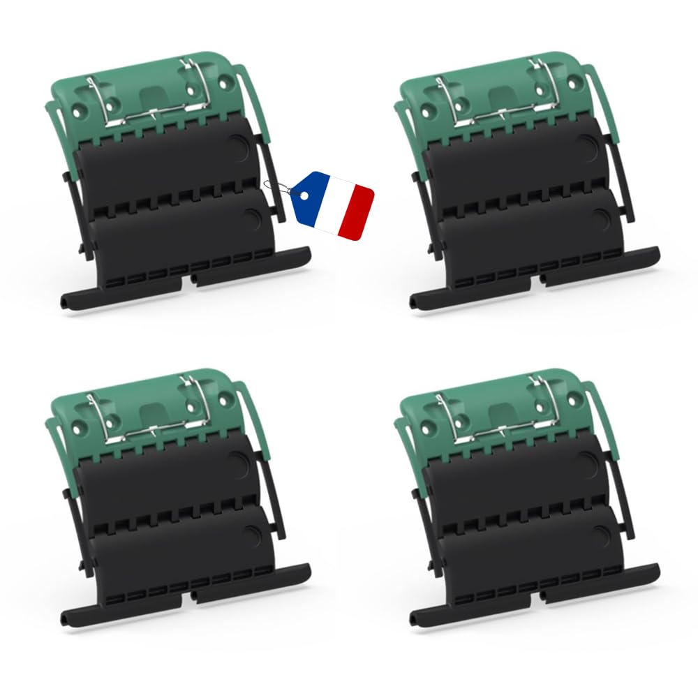 Attache Verrou Volet Roulant ZF Clicksur H875E - Lot de 4 - Accroche Tablier Rigide Anti-Soulèvement - Fixation Sécurisée Lame 8mm - Verrou Automatique 2 Maillons - Crochet Agrafe Volet Électrique