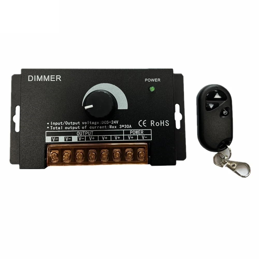DC5V-24V 12V LED Knopf Dimmer Max 3x30A 90A 720W Fernbedienung PWM Digitales Dimmen for SMD 5050 3528 2835 LED Streifen Lichter