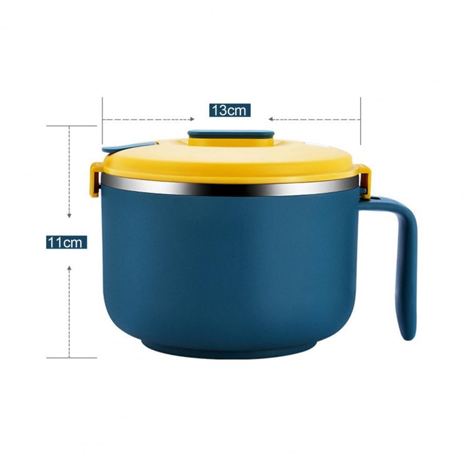 Portapranzo Bento sigillato per Uso Domestico, Ciotola per Noodles istantanei in Acciaio Inox 304