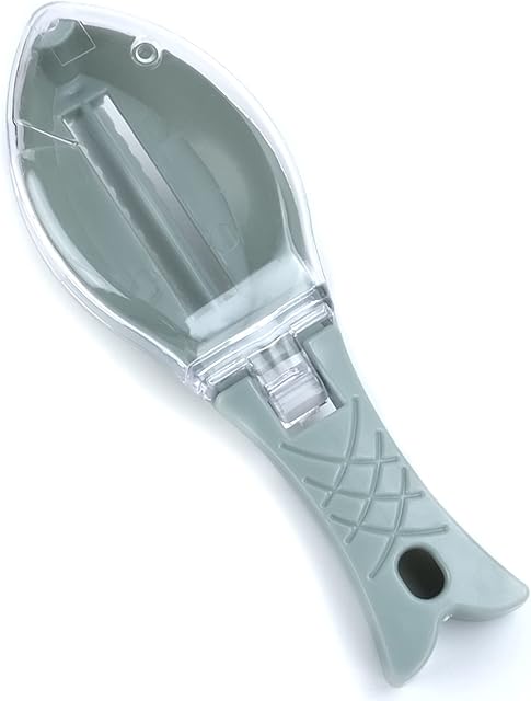 DEHUA Fish Scale Brush Peeler, ABS Plastic Fish Scale Scraper Remover,Fish Clean Scales Fish Killing Knife Scraping Scale Kitchen Cooking Tools (Blue)