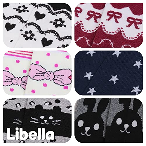 Libella kniekousen voor meisjes, 6 stuks, gebreide maillot, meerkleurig, VA 27241 - Image 4