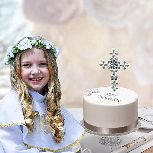 Buy JennyGems Cross Cake Topper, Baptism Boy And Girl Cake Topper