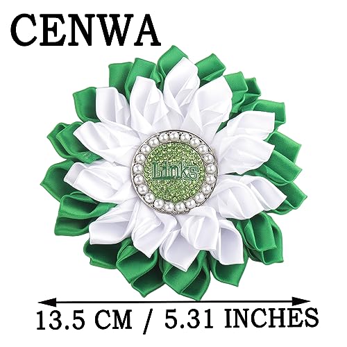 Image of CENWA Sorority Brooch Gift Green Sorority Sister Flower Brooch Pin Greek Sorority Gift for Women