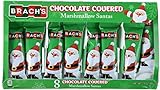 Brach's Chocolate Covered Marshmallow Santas, 100% Milk Chocolate, Christmas Stocking Stuffer Candy,...