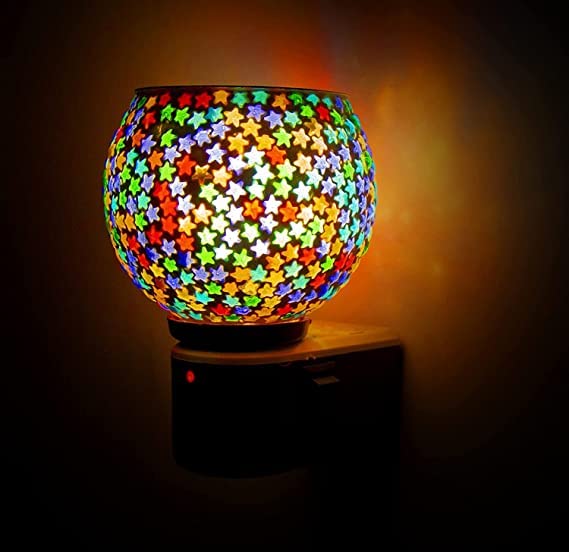 COPURE™ Electric Ceramic Kapoor Dani Stand Kapur Incense Burner Aroma Oil Diffuser Cum Night Lamp with On/Off Switch to Toggle Between Burner and Lampfor Home Gift - (Design 12)