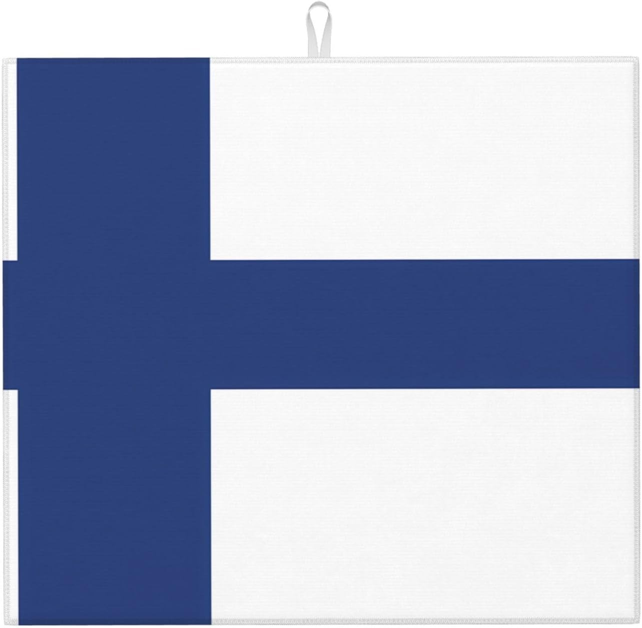 Finnish Flag Kitchen Countertop Absorbent Mat Non Slip Double Sided Design for Appliance Protection Decoration