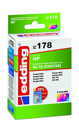 Cartouche EDD-178 Edding remplace HP 78A 78D | Impression couleur de haute qualité