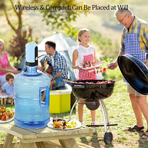 Myvision Water Bottle Pump 5 Gallon Water Bottle Dispenser Usb Charging Automatic Drinking Water Pump Portable Electric Water Dispenser Water Bottle Switch (Blue) #TOP1
