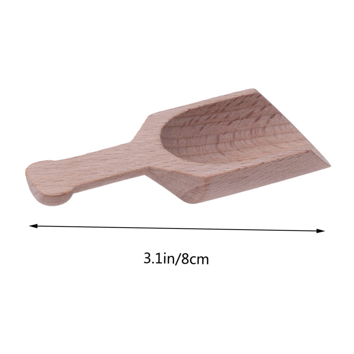 COLLBATH 8pcs Tea Scoop Beech Salt Shovels Flat Handle Teaspoon for Kitchen for Spices Flour and More Alternative to Scoops