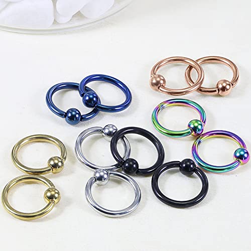Kridzisw 12G Surgical Stainless Steel Septum Nose Ring Hoop Eyebrow Lip Nipple Belly Navel Pa Rings Ear Gauges Plugs Tunnels Cartilage Helix Rook Daith Earrings Piercing Jewelry For Women Men 16Mm #TOP4