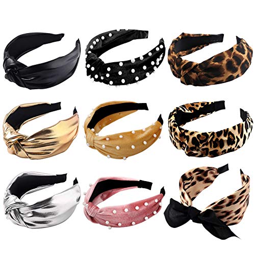 Headbands for Women 9 Pack, 3 Knotted Headbands and 6 Boho Hairbands, Fashion Cute Elegant Wide headband Top Cross Knot Stripe Turban Hair Hoop Headwrap Headwear for Women Girls Hair Accessories Headbands for Women 9 Pack, 3 Knotted Headbands and 6 Boho Hairbands, Fashion Cute Elegant Wide headband Top Cross Knot Stripe Turban Hair Hoop Headwrap Headwear for Women Girls Hair Accessories