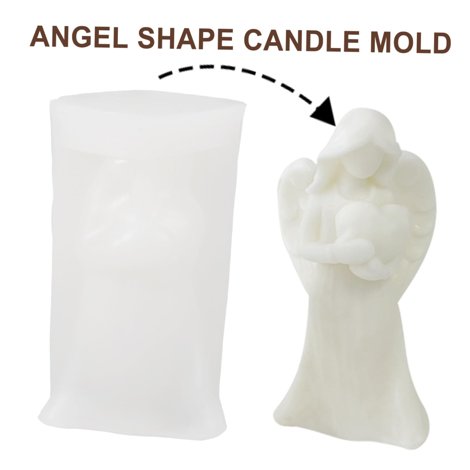 SEWACC 3piezas Molde Para Velas Forma De Ángel Para Jabón y Para Actividades Familia y Decoraciones Artesanales