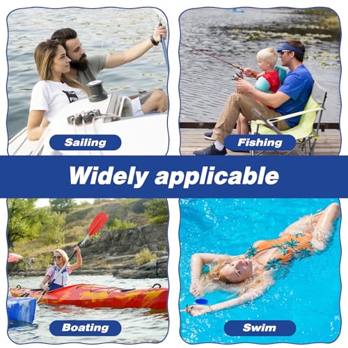 Image of Floating Keychain for Boat Keys, 4 Pack Waterproof Bright Color Key Rings Pendant for Fishing Surfing Sailing Kayak