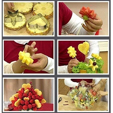 Glitzn 12 Pieces Cookie Cutter Stainless Steel Cookie Cutter with Different Shape with Dough Press Dumpling Samosa Modak Gujiya Pie Mould Maker, Non-Stick Bakeware 2
